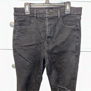 American Eagle Outfitters Black Ripped Skinny Jean